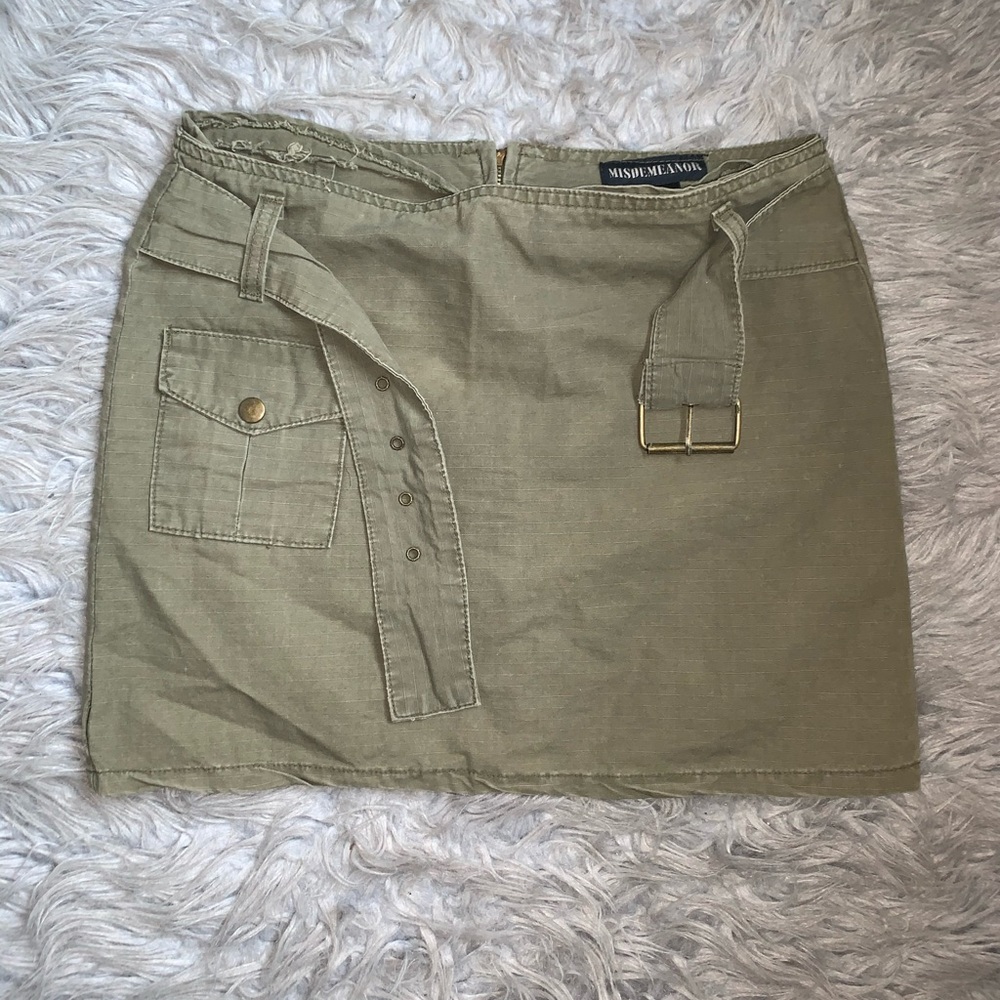 army green skirt